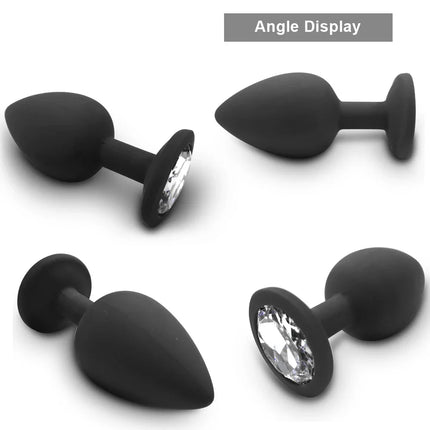 4pcs Soft Silicone Anal Plug Mini Erotic Bullet Vibrator Butt Plug Sex Toy for Men Women Gay Couples Anal Prostate Stimulator