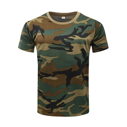 2026 New Summer Hunting Camouflage T-shirt Men Breathable Tactical Combat T Shirt Sport Camo Outdoor Multicam Tees