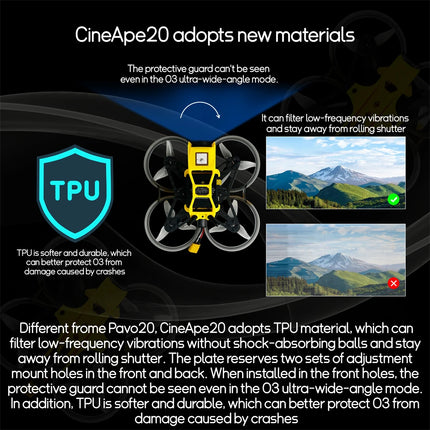 DARWINFPV CineApe20 90mm 3S 2 Inch Analog/Without DJI O3 Whoop FPV Racing Drone BNF with F411 15A ELRS AIO