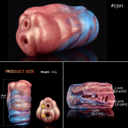 FAAK Color Mixed Ultral Soft Male Masturbator Silicone Fantasy Pussy Anal Stroker Erotic Fetish Stimulation Sex Toy for Men
