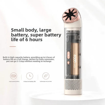 2026 New Leaveless Handheld Mini Wireless Fan Camping Sports Commuting Outdoor Fan Cold Air Summer Small Fan
