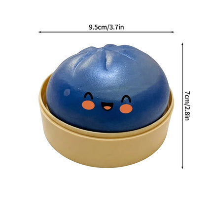Glitter Dumpling Squishy Slow Rising Glitter Stress Ball Stretchy Decompression Fidget Toy Steamed Bun Dumpling Baozi Toy