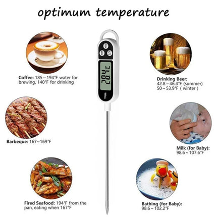 Probe Type Food Thermometer Kitchen Digital Thermometer For Meat Milk Cooking Food BBQ TP300 Electronic Temperature Gauge Tool