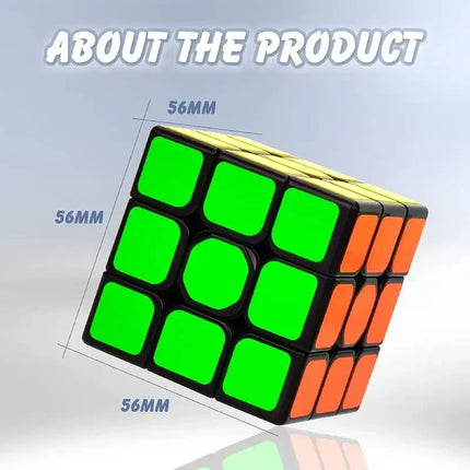 Speed Cube 3x3x3 Smooth Puzzle Toys Professional 3D Brain Teaser Cube Educational Brain Teaser Game Magic Cube for Kids Adults