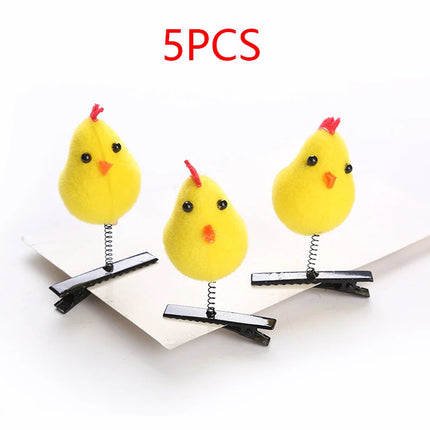 Kawaii Animal Chick Duck Bunny Bear Hair Clips For Girls Women  Toddler Kid Fun Hairpins Cute Sunflower Hair Barrettes Baby Gift