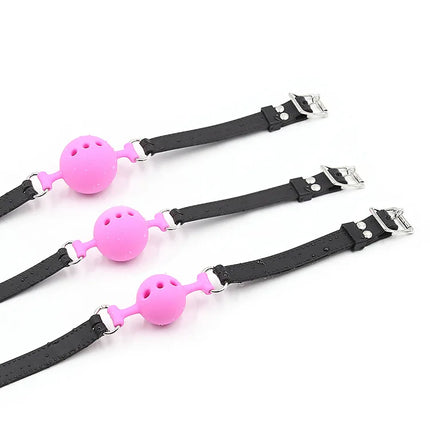 S M L Soft Safety Silicone Open Mouth Gag Ball Bdsm Bondage Slave Ball Gag Erotic Sex Toys For Woman Couples Adult Sex Games