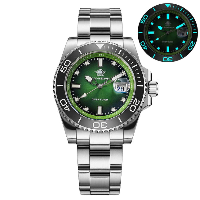 ADDIESDIVE Men's Watch Quartz Stainless Steel Diving Watch 200M Super Luminous Luxury Watch reloj hombre NEW Watch Reloj hombre