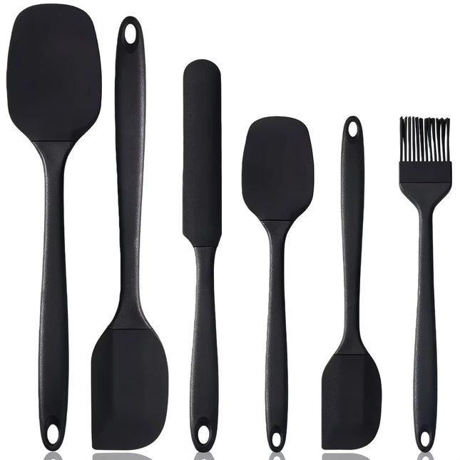 6 Pieces Silicone Spatula Set Food Grade split type Heat Resistant Spatulas Turner for Cooking Baking Mixing Baking Tools