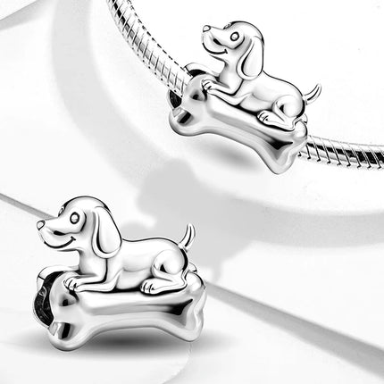 925 Sterling Silver Dinosaur Pig Cat Playing Animal Series Charms Beads Fit Original Pan Bracelet High Quality DIY Jewelry