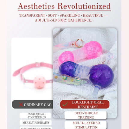 NNSX Silicone Mouth Gag with Adjustable Straps Breathable Ball Gag Deep Throat BDSM Adults Game Bondage Sex Toy For Women Men