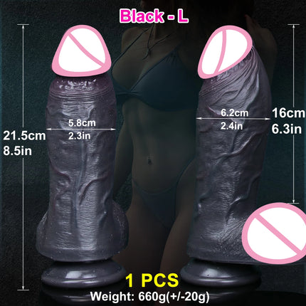 Realistic Flesh Skin Soft Thick Big Dildo Double Silicone Small Penis Woman Man Anal Sex Toy Suction Cup Dick Masturbators Cock