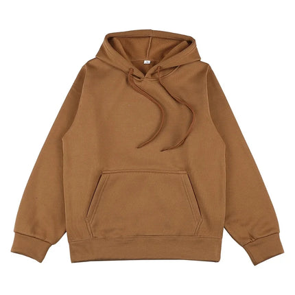 Women's Velvet Hoodies with Loose Pockets European Style Sweatshirt Female Pullovers 8 Colors S-3XL Spring Autumn New 2025