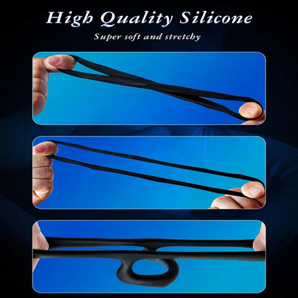Penis Ring Silicone Cock Rings Delay Ejaculation Scrotal Binding Ball Stretcher Erection Enhancing Lock Cockring Sex Toy for Men