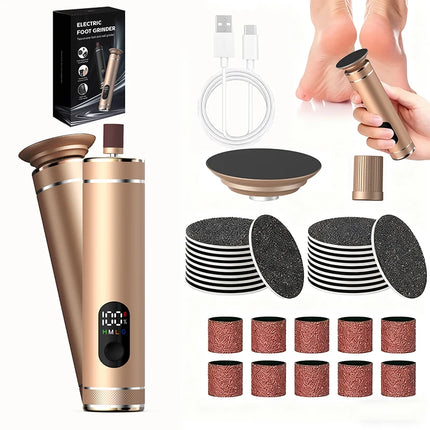 aluminum alloy 2-in-1 Foot and Hand Electric Care Tools, Electric Callus Remover, Electric Food Grinder with Gifts box