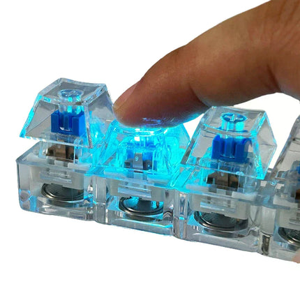 4/9 Keys Stress Relief DIY Button Keycap Fidget Keychain Toys Gift Mechanical Keyboard Axis Tester LED Keyboard Key Toy