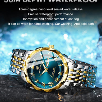 PAAZOMU 2025NEW Luxury Quartz Man Wristwatch Sport Men Watches Waterproof Luminous Date Stainless Steel Men's Watch