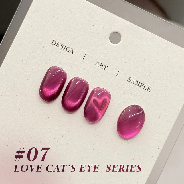 1-8pcs TC Sweet Love Cat Eye Gel Nail Polish 2025 New Temperament Whitening Dragon Fruit Pink Glass Beads Nail Art Pink Nails