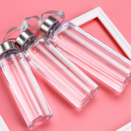 300/400/500ML Transparent Handy Cup Portable Plastic Water Cup Drinking Bottle for Outdoor Sports Kitchen Tools Fitness Cup