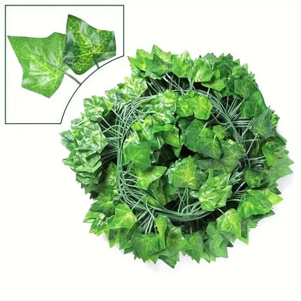 Home Decor Artificial Ivy Leaf Garland Plants Vine Fake Foliage Flowers Creeper Green  Leaf Ivy Wreath