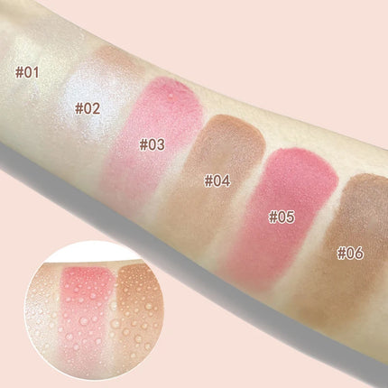 Waterproof powder blusher stick, transparent concealer multifunctional makeup stick, create a natural look