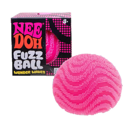 NeeDoh Fuzz Ball Wonder Waves Sensory Squeeze Toy Textured Stress Relief Fidget Ball for Adults Kids