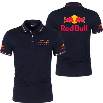 Red Bull Logo Racing Team Men Polo Shirt Summer Oversized Male Polos T-shirt 2025 New Fashion Men's Clothes Tees Tops