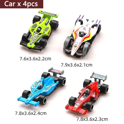 Flexible Race Track Children Toys DIY Double-track Racing Car Ramp Track Compatible 1/64th Cars Portable Rolls Up Race Tracks