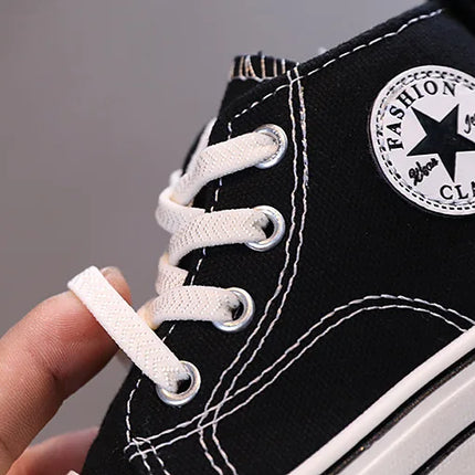 Chaussures en toile mi-montantes pour enfants Chaussures pour enfants décontractées confortables à semelle souple pour garçons et filles Chaussures de planche antidérapantes et respirantes
