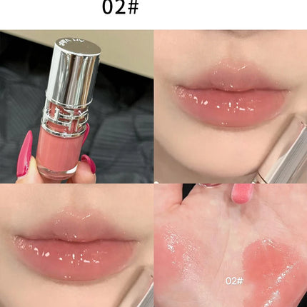 Transparent Moisturizing Lip Gloss Hydrating Drying Lips Mirror Lipstick Makeup Crystal Lip Oil Mirror Lip Glaze Tinted Plumper