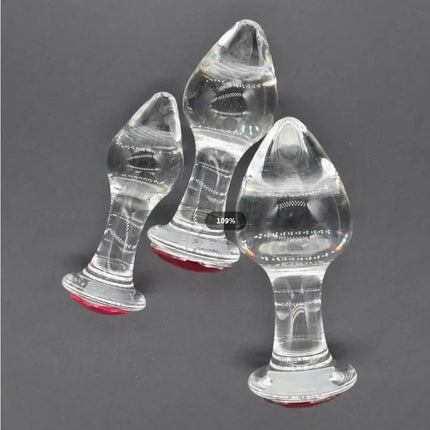 VaHppy Diamond styles Glass Anal Plugs Diameter 2.8/3.4/3.8cm Sex toys For beginners Girls Gay Anal Masturbation Extension BDSM