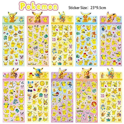 20pcs Anime Pokemen Pikachu Stickers Stationary Aesthetic Diary Decoration Art Supplies Decals Scrapbooking Sticker Toys Gifts