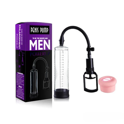 Effective Penis Pump for Men Enlargement Vacuum Dick Extender with Pressure Gauge Realistic Vaginal Sleeve 3 Silicone Inserts
