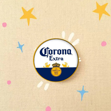 Logo C-Corona E-Extra Beer    32/44/58MM Customizable Button Pins Cute Funny Creative Badge Jewelry Decor Gifts For Friends