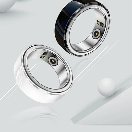 Waterproof R08M Health Smart Ring Nano Ceramic Stainless Steel Rings Heart Rate Blood Oxygen Sleep Emotion Monitor Sport For Man
