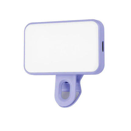 Protable LED Selfie Light Plus Adjustable Brightness Clip-On Phone Camera Rechargeable Fill Light for Mobile Phones&Computers
