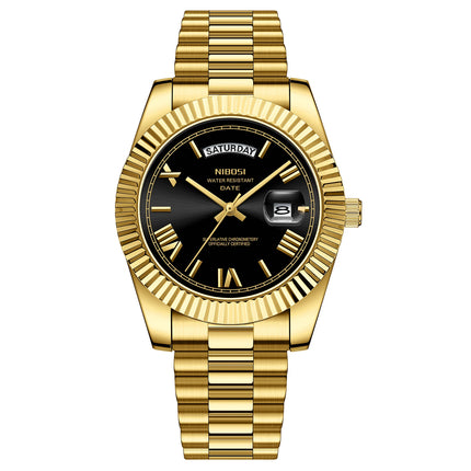 NIBOSI Men's Watches Top Brand Luxury Man Watch For Men Automatic Date Week Waterproof Quartz Wristwatches Luminous Reloj Hombre