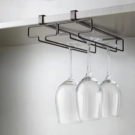 Hanging Red Wine Glass Storage Rack, Home High Footed Cup Storage Rack Without Punching Holes, Inverted Drain Rack