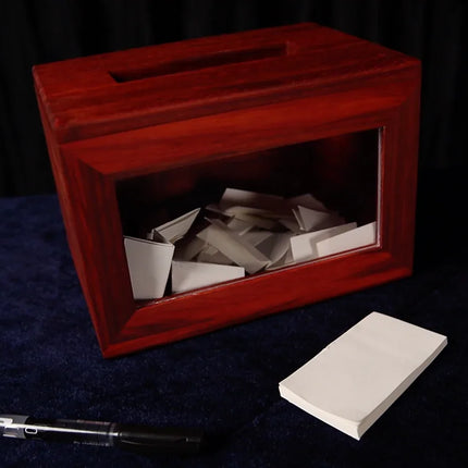 Quantum Billet Box by Pen &MS Magic Tricks Wooden Box Magica Professional Magicina Stage Illusions Gimmick Props Comdy Funny