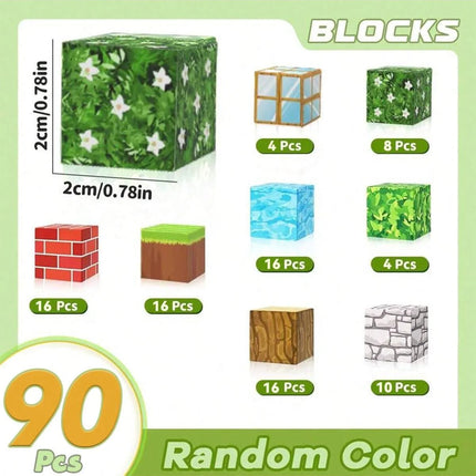 Magnetic Building Block Bricks Toy STEM Stacking World Mine Architectural Set Model DIY Educational Kids Gifts for Boy Girls