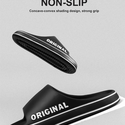 Feslishoet Women's Letter Slippers, Beach Slides, Solid Color Men's Thick Sole Indoor Bathroom Anti-Slip Shoes, Summer Couple Sandals