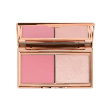 Two-tone Natural Matte Cream High-quality Glitter Matte Peach Face Mineral Pigment Nude Cheek Blusher Powder Contour Shadow