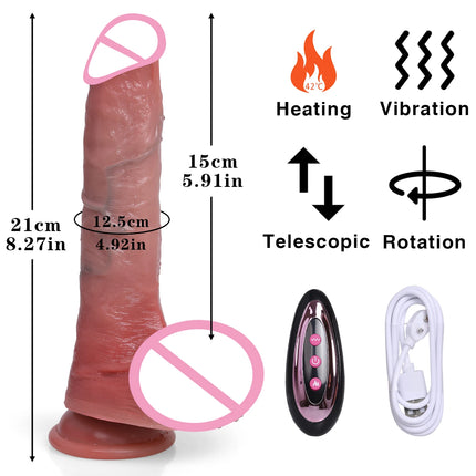 Long Dildo Vibrators for Women Heating Telescopic Machine Sex Toys Super Big Dick Large Realistic Penis Huge Dildos Vibrator