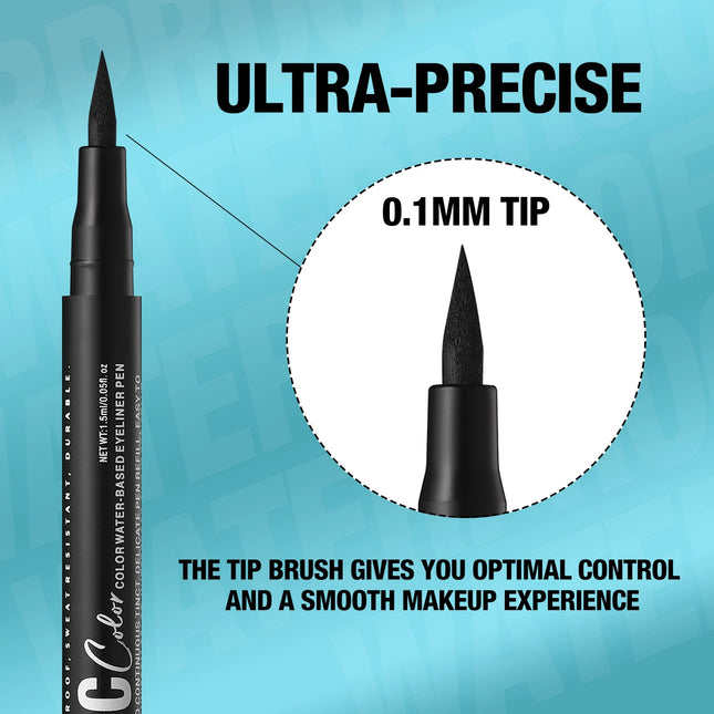 1PC liquid eyeliner pen, waterproof and sweat proof, non smudging, easy to apply, easy to apply, creating perfect eye makeup