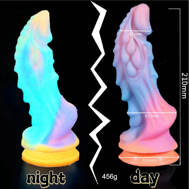 Fluorescent Bad Dragon Dildo Huge Luminous Dildos for Women Silicone Suction Cup Dog Anal Plugs Masturbator Sex Toys for Couples