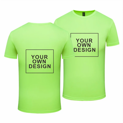 Quick Dry Round Neck T-shirts Gym Shirt Cheap Solid Color Short Sleeve Tee Personal Company Group Logo Custom  Print Embroidery