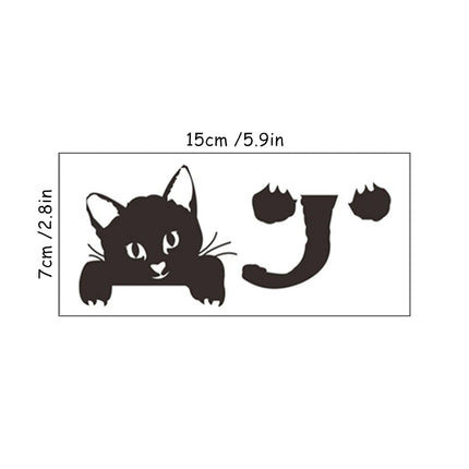 Cartoon Funny Cute Peeping Black Cat Vinyl Walls Art Switch Stickers for Kids Room Cozy Home Decoration Children Favorite Gifts