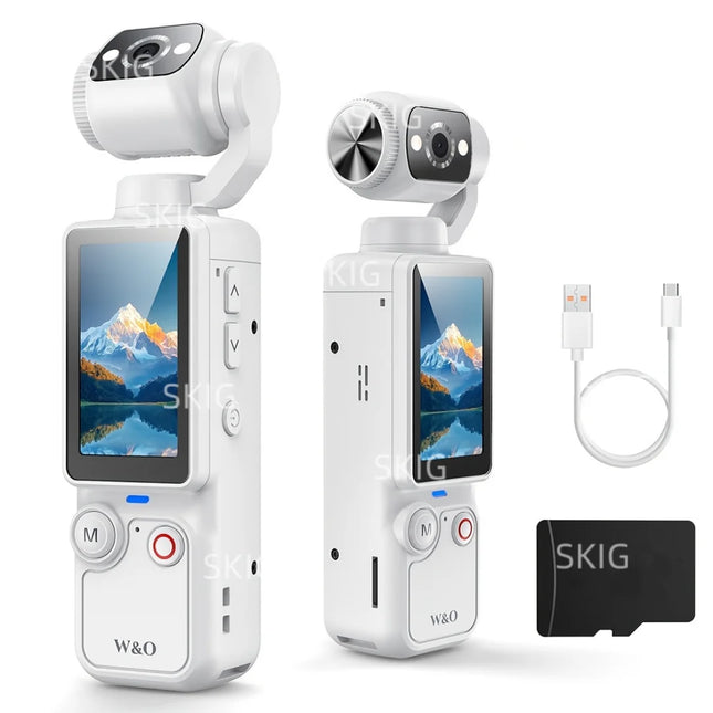 SKIG 1080P FHD Video Camera with 1.9" CMOS, USB Rechargeable, 180° Rotating Action Camcorder for Vlogging, Vlogging Camera
