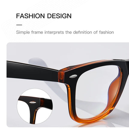 JMISUS Photochromic Optical Eyeglasses for Daily Life Women Men Square Frame Prescription Lenses Lightweight Comfortable Wear