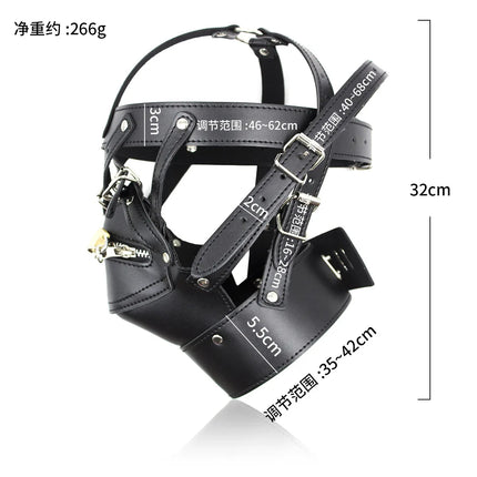 Adult Harness Fetish Mask Toy Couple SM Slave Erotic Games Sex Role Play BDSM Bondage Gears 18+ Sexual Mask with Lock Sex Shop