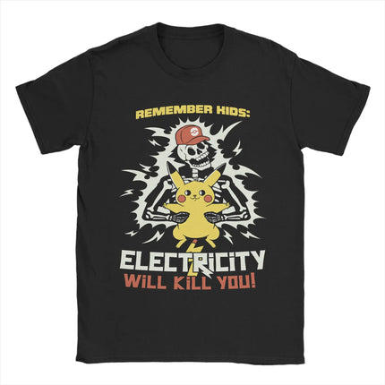 Pokemon T-shirt Men's Pure Cotton Casual T-shirt Round Neck T-shirt Short Sleeve Clothing Summer Sports Casual Short Sleeve Top